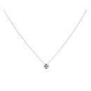 9ct White Gold 0.30ct Diamond Solitaire Pendant and Chain 18"