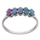 9ct White Gold Opal Triplet Five Stone Ring