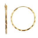 22ct Yellow Gold Faceted Hoop Earrings