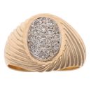 9ct Yellow Gold 0.40ct Diamond Signet Ring