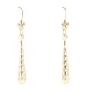 9ct Yellow Gold Patterned Drop Earrings