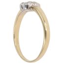 18ct Yellow And White Gold 0.20ct Brilliant Cut Diamond Cluster Ring