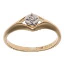 18ct Yellow Gold 0.05ct Brilliant Cut Diamond Solitaire Ring