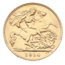 1914 George V Large Head UK Half Sovereign Coin
