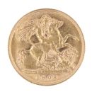 1908 Edward VII Large Head UK Half Sovereign Coin