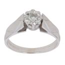 9ct White Gold 0.10ct Diamond Solitaire Ring