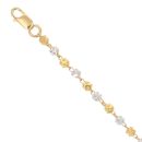 22ct Yellow and White Gold Ball Cut Fancy Bracelet 7"