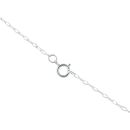 9ct White Gold 0.05ct Diamond And Aquamarine Pendant And Chain 18"