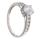 9ct White Gold Cubic Zirconia Single Stone Ring