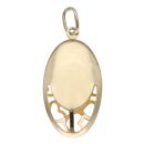 14ct Yellow Gold Our Lady Laser Image Heart Pendant
