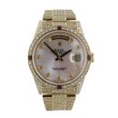 Rolex Custom Iced Day-Date Pre Owned Watch Ref 18238