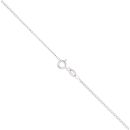 9ct White Gold 0.10ct Diamond and Sapphire Pendant and Chain 18"