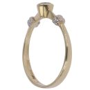 18ct Yellow and White Gold 0.15ct Brilliant Cut Diamond Solitaire Ring