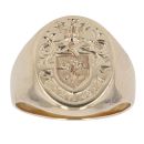 9ct Yellow Gold Eagle Shield Signet Ring