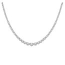 18ct White Gold 9.98ct Brilliant Cut Diamond Tennis Chain 16"