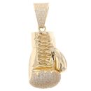 9ct Yellow Gold Cubic Zirconia Boxing Glove Pendant