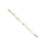 9ct Yellow And White Gold Greek Key Bracelet 7"