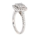 9ct White Gold 1.00ct Diamond Cluster Ring