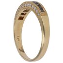18ct Yellow Gold 0.18ct Brilliant and Princess Cut Diamond Eternity Ring