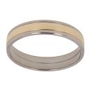 18ct Yellow And White Gold Wedding Band 3.9mm