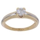 18ct Yellow And White Gold 0.50ct Brilliant Cut Diamond Solitaire Ring