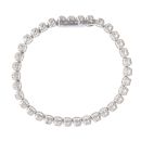 14ct White Gold 6.25ct Diamond Tennis Bracelet 7"