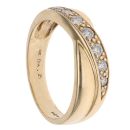 9ct Yellow Gold 0.25ct Brilliant Cut Diamond Crossover Ring