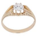 9ct Yellow Gold Cubic Zirconia Signet Ring