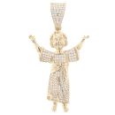 9ct Yellow Gold Cubic Zirconia Divine Child Pendant