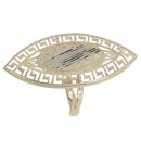 14ct Yellow Gold Oval Greek Key Ring