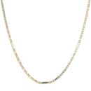 9ct Yellow and White Gold Byzantine Bar Chain 22"