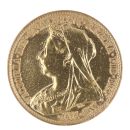 1896 Victoria Old Head UK Half Sovereign Coin