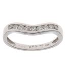 18ct White Gold 0.25ct Brilliant Cut Diamond Wishbone Ring