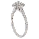 9ct White Gold 0.50ct Brilliant and Baguette Cut Diamond Cluster Ring