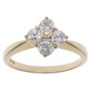 9ct Yellow Gold Cubic Zirconia Four Stone Ring