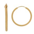 22ct Yellow Gold Dot Grain Hoop Earrings