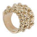 9ct Yellow Gold Four Row Keeper Ring