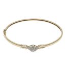 9ct Yellow Gold 0.30ct Brilliant Cut Diamond Bangle