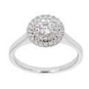 9ct White Gold 0.50ct Diamond Cluster Ring
