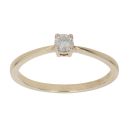9ct Yellow Gold 0.25ct Brilliant Cut Diamond Solitaire Ring