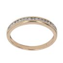 9ct Yellow Gold 0.25ct Single Cut Diamond Half Eternity Ring