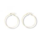 9ct Yellow Gold Diamond Cut Hoop Earrings