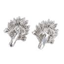 18ct Yellow And White Gold Diamond Cluster Earrings