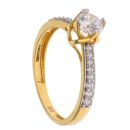 22ct Yellow Gold Cubic Zirconia Single Stone Ring