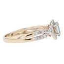 9ct Yellow Gold 0.31cts Diamond And Topaz Ring