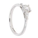 18ct White Gold Certificated Diamond Solitaire Ring