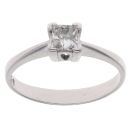 18ct White Gold 0.50ct Princess Cut Diamond Solitaire Ring
