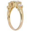 18ct Yellow Gold 1.50ct Princess Cut Diamond Five Stone Ring