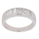 18ct White Gold 0.80ct Baguette Cut Diamond Half Eternity Ring