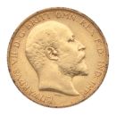 1906 Edward VII Large Head UK Half Sovereign Coin